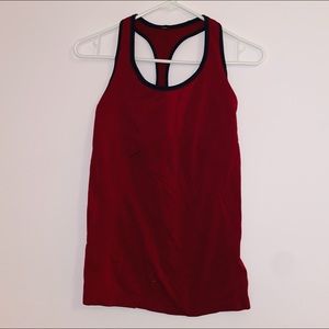 maroon lululemon tank top